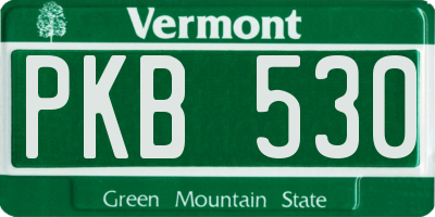VT license plate PKB530