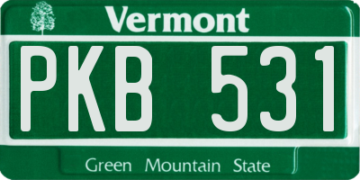 VT license plate PKB531