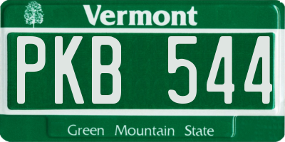 VT license plate PKB544
