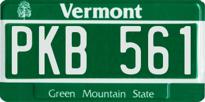 VT license plate PKB561