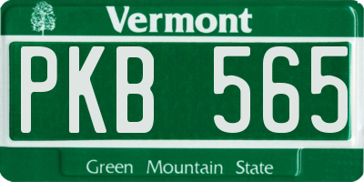 VT license plate PKB565