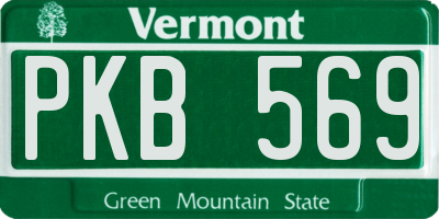 VT license plate PKB569