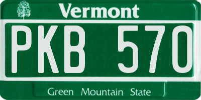 VT license plate PKB570