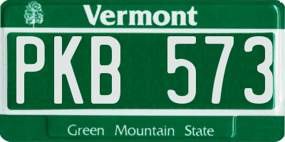 VT license plate PKB573