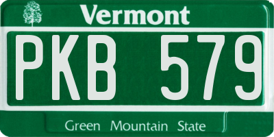 VT license plate PKB579