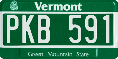 VT license plate PKB591