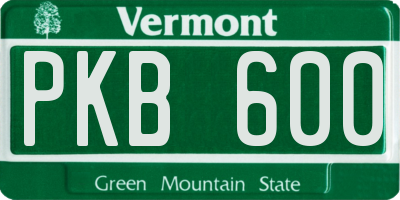 VT license plate PKB600