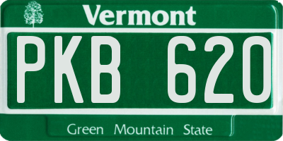VT license plate PKB620