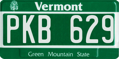 VT license plate PKB629