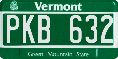 VT license plate PKB632