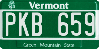 VT license plate PKB659