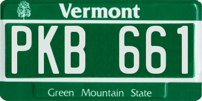 VT license plate PKB661
