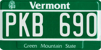 VT license plate PKB690