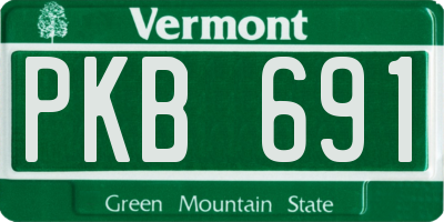 VT license plate PKB691