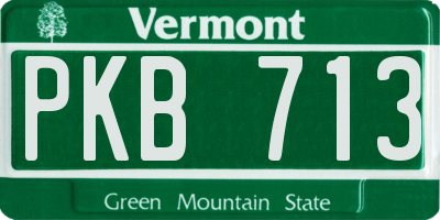 VT license plate PKB713