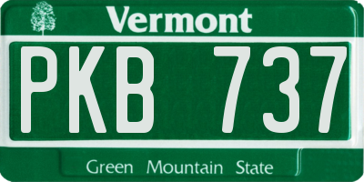 VT license plate PKB737