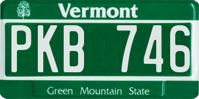 VT license plate PKB746