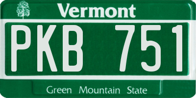 VT license plate PKB751