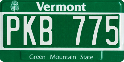 VT license plate PKB775