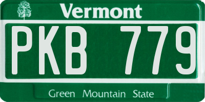 VT license plate PKB779