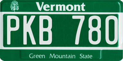 VT license plate PKB780
