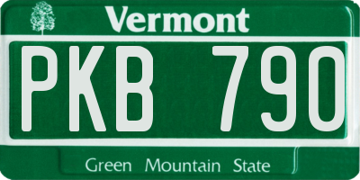 VT license plate PKB790