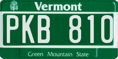 VT license plate PKB810