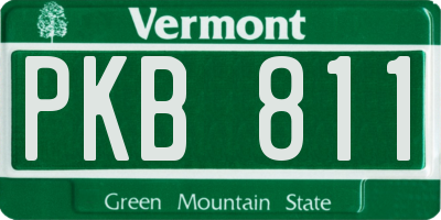 VT license plate PKB811