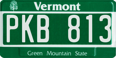 VT license plate PKB813