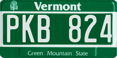 VT license plate PKB824