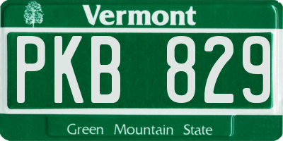VT license plate PKB829