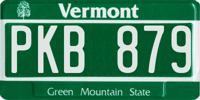 VT license plate PKB879