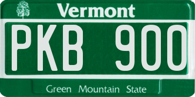 VT license plate PKB900