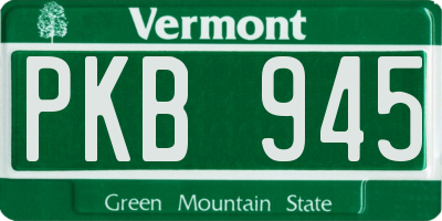 VT license plate PKB945
