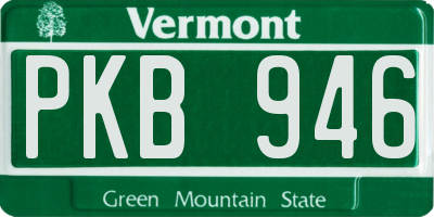 VT license plate PKB946
