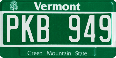 VT license plate PKB949