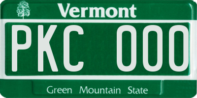 VT license plate PKC000