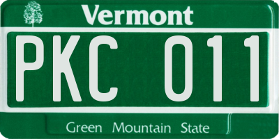 VT license plate PKC011
