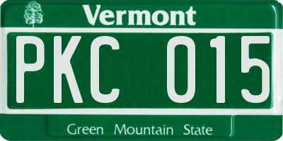 VT license plate PKC015