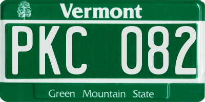 VT license plate PKC082