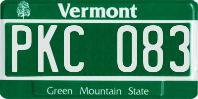 VT license plate PKC083