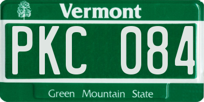 VT license plate PKC084