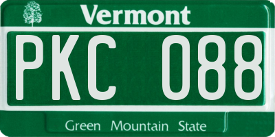 VT license plate PKC088
