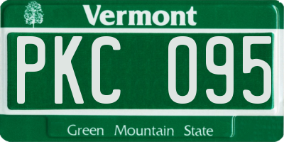 VT license plate PKC095