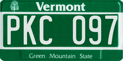 VT license plate PKC097