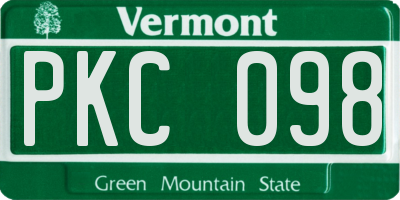 VT license plate PKC098
