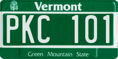 VT license plate PKC101