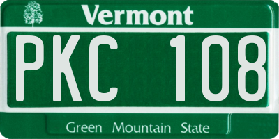 VT license plate PKC108