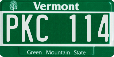 VT license plate PKC114
