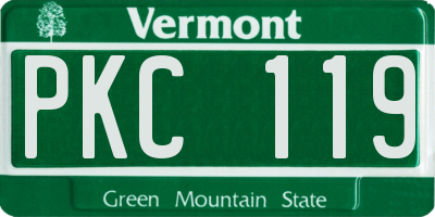 VT license plate PKC119